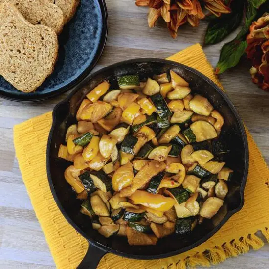 Oster Castaway 10" Round Cast Iron Frying Pan with Pouring Spouts {7}