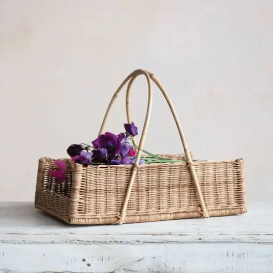 Hello Honey&reg; 16" Natural Decorative Rattan Hanging Basket {9}
