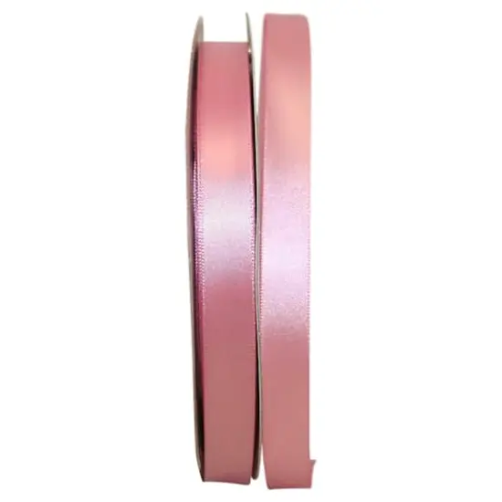 JAM Paper 5/8" x 100yd. Satin Single Face Ribbon Dusty Rose {1}