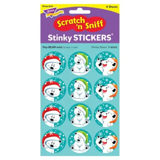 Trend Enterprises&reg; Winter Bears Stinky Stickers&reg;, 6 Packs of 48 {4}