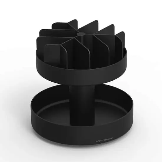 Mind Reader Black 2-Tier Lazy Susan Granola Bar and Snack Organizer {7}