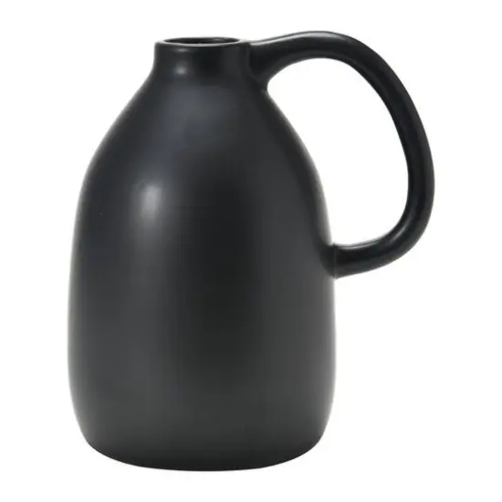 Hello Honey&reg; 8" Matte Black Dolomite Vase {1}