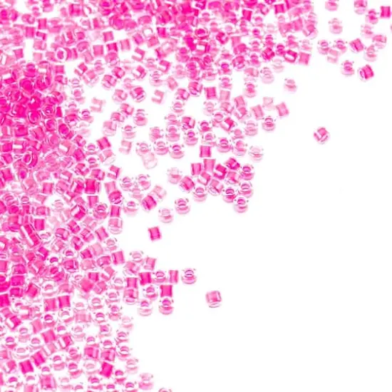 Miyuki Delica Glass Round Seed Beads, 11/0 Light Neon Pink {1}