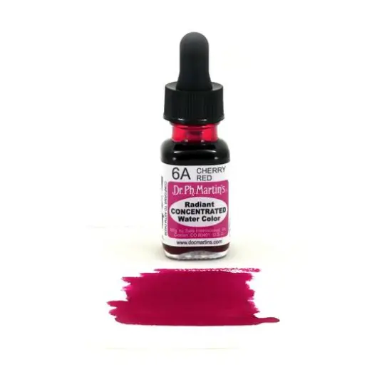 Dr. Ph. Martin's&reg; Radiant Concentrated Watercolor, 0.5oz. 6A Cherry Red {4}