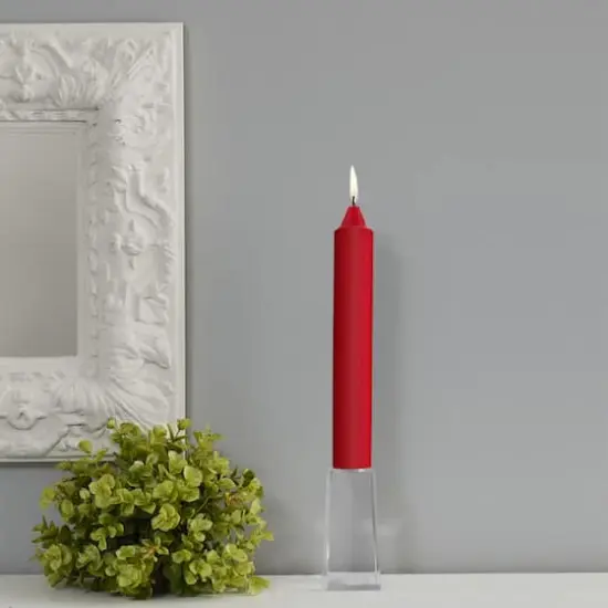Root Candles 9" Unscented Smooth Collenette Taper Candles, 4ct. Red {4}