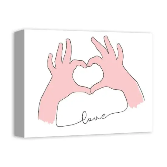 Love Heart Hands Canvas Wall Art {3}