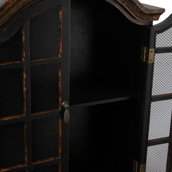 Black Traditional Wall Shelf, 22" x 8" x 28" {6}