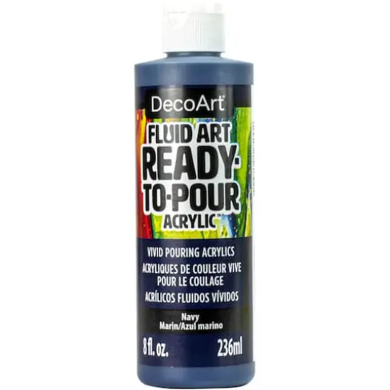 DecoArt® Fluid Art Ready-to-Pour Acrylic™ Paint, 8oz. Navy {1}