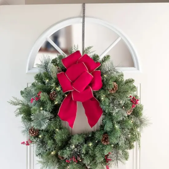 Haute Decor HighProfile&reg; 16.5" Holly Pewter Wreath Hanger {3}