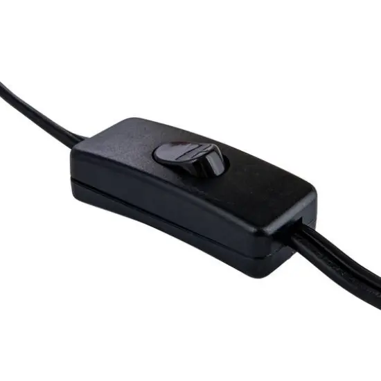 Hello Honey&reg; 21.5" Natural and Black Boho Woven Cane Table Lamp with Linen Shade {10}