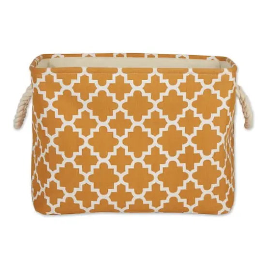 DII&reg; Large Rectangle Lattice Polyester Bin Pumpkin Spice {5}