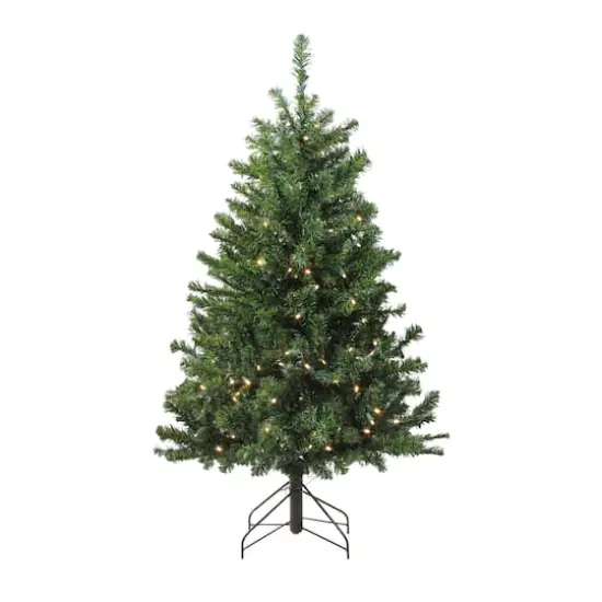 4ft. Pre-Lit Medium Canadian Pine Artificial Christmas Tree with Candlelight LED Lights {4}