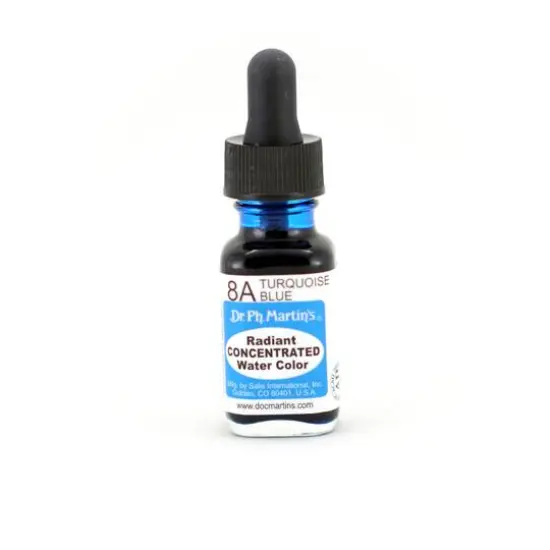 Dr. Ph. Martin's&reg; Radiant Concentrated Watercolor, 0.5oz. 8A Turquoise Blue {1}