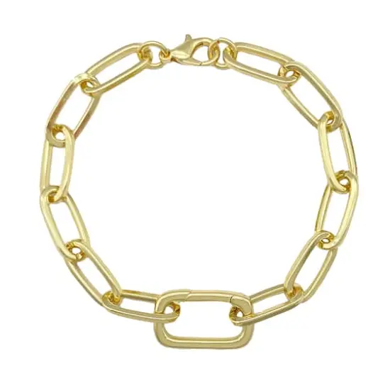 14K Gold Plated Paperclip Bracelet by Bead Landing&trade; {1}