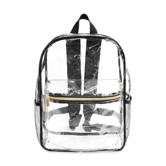 Black Lined Clear Backpack by Make Market&reg; {1}
