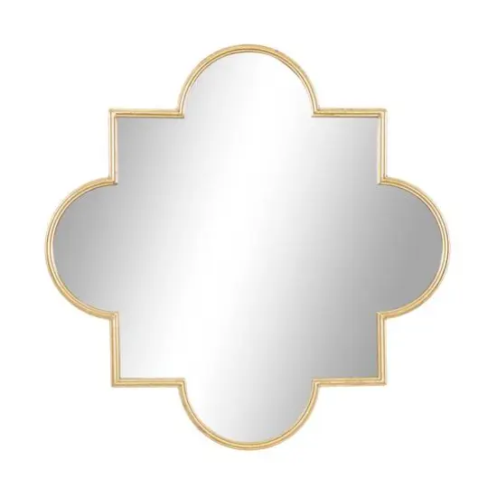 Gold Metal Contemporary Mirror, 34" x 1" x 34" {1}
