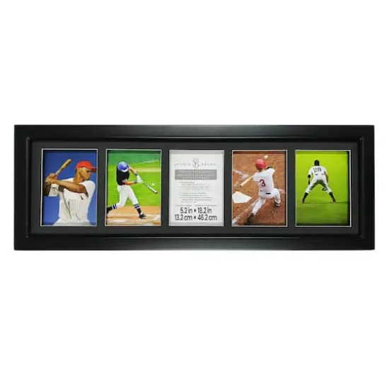 5.25" x 18.25" Black Trading Card Display Frame by Studio D&eacute;cor&reg; {1}