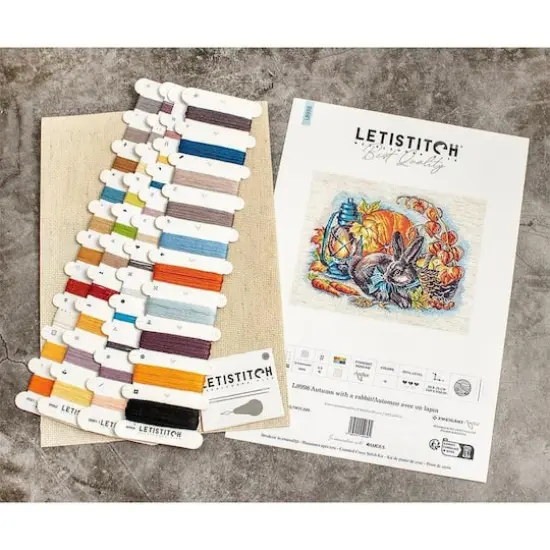 LetiStitch Autumn with a Rabbit Counted Cross Stitch Kit {5}