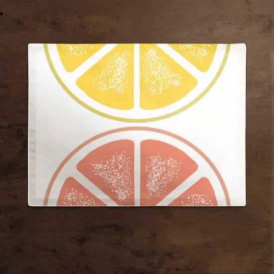 Lemon and Grapefruit 18" x 14" Cotton Twill Placemat {3}