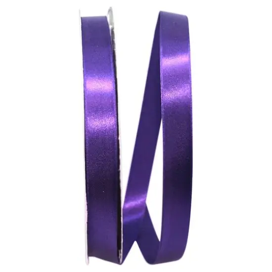 JAM Paper 5/8" x 100yd. Double Face Satin Allure Ribbon Purple {1}