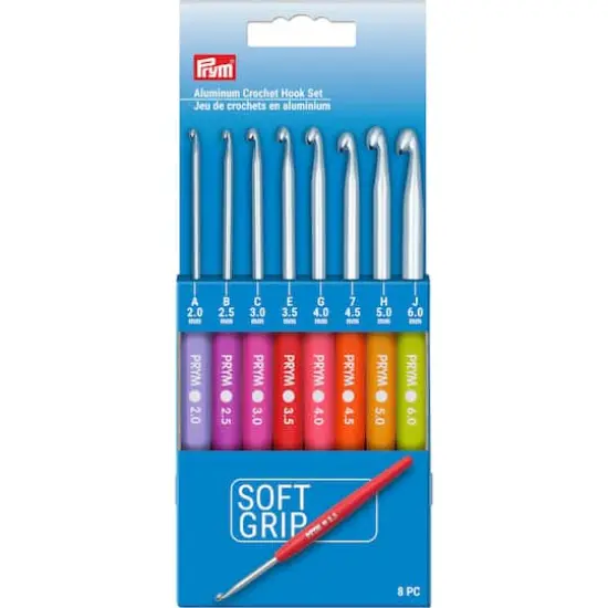Prym&reg; Soft Grip Aluminum Crochet Hook Set, A-J {1}
