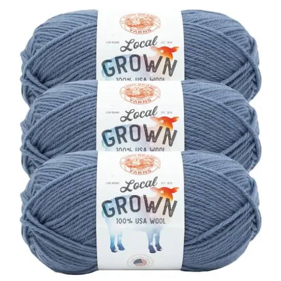3 Pack Lion Brand&reg; Local Grown Yarn Blue Jeans {1}