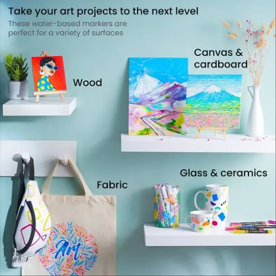 Arteza&reg; Bright Colors Extra Fine Acrylic Paint Marker Set {6}