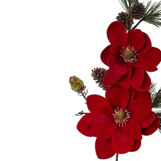 Red Magnolia & Pine Pick, 2ct. {3}