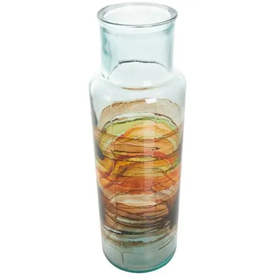 18" Multicolor Swirl Glass Vase {3}