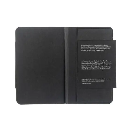 Fabriano&reg; EcoQua Plus Lined Gray Fabric-Bound Notebook {6}