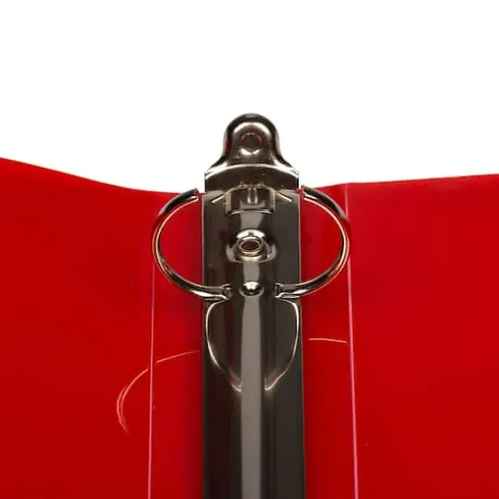 JAM Paper Glass Twill Plastic 3-Ring Binder Red {5}