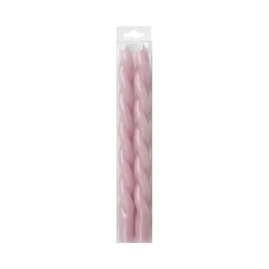 10" Unscented Twist Taper Candles, 2ct. by Ashland&reg; Mauve {1}