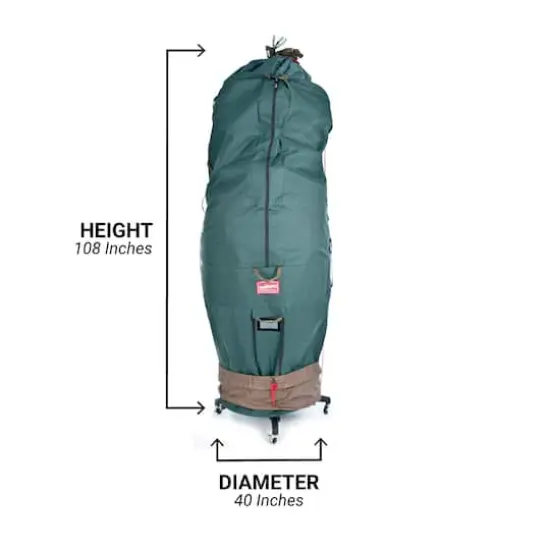 TreeKeeper Large Girth Upright Tree Storage Bag with Wheels {7}