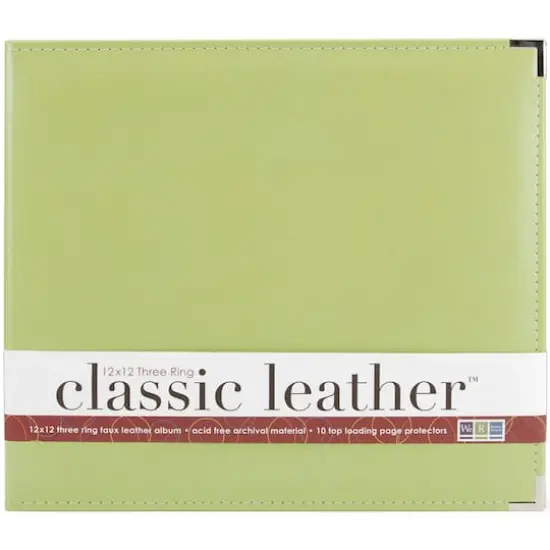 We R Memory Keepers&reg; Classic Leather&trade; D-Ring Album, 12" x 12" Kiwi {1}