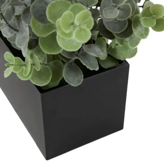 12" Green Foliage Artificial Plant with Black Pot {5}