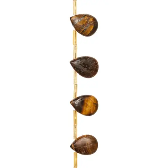 Brown Tiger Eye Teardrop Beads by Bead Landing&trade;, 14mm {1}