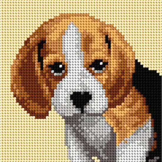 Orchidea Beagle Gobelin Canvas Cross Stitch Kit {1}
