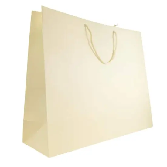 JAM Paper Jumbo Ivory Matte Horizontal Gift Bags, 24ct. {1}
