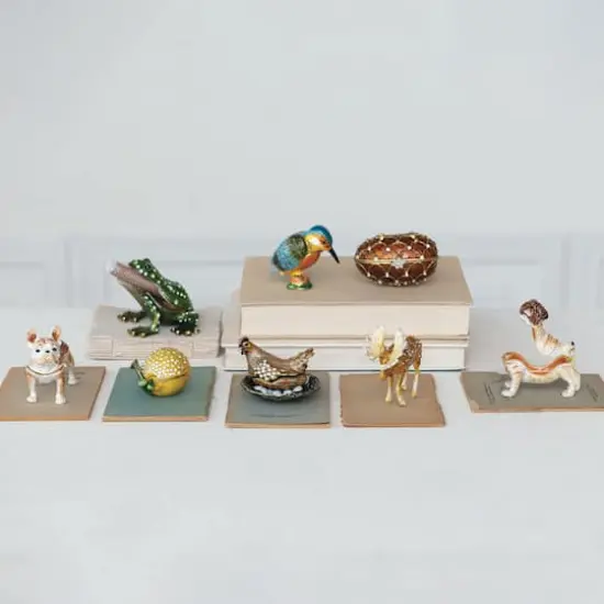 Hello Honey&reg; 3" Green Jeweled Frog Trinket Box {4}