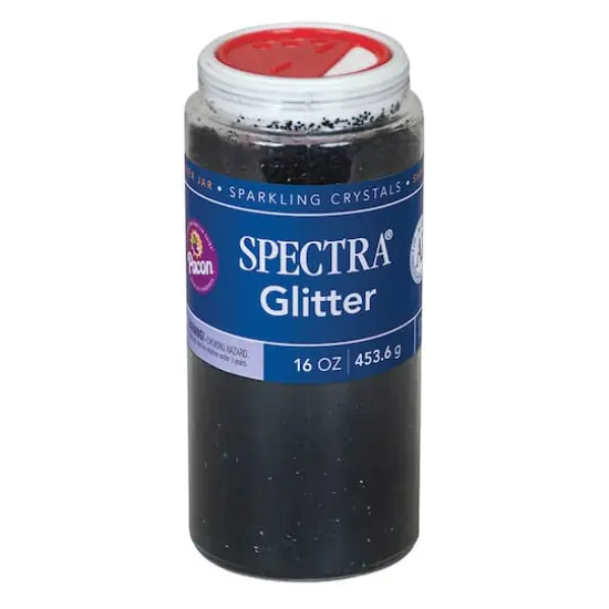 Spectra&reg; Glitter Jar, 16oz. Black {1}