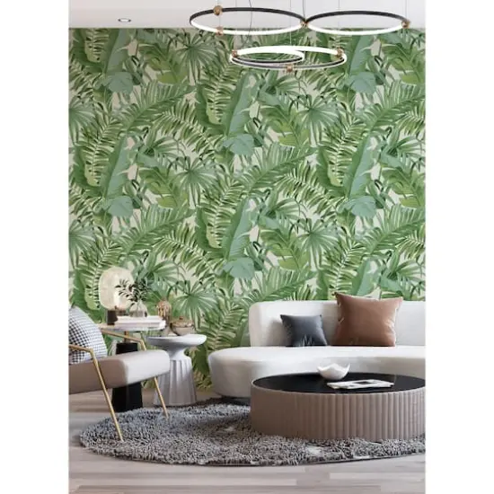 Katie Hunt Green Tropical Palm Leaf Wall Mural {6}