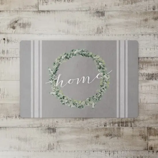Home Wreath Floor Mat {3}