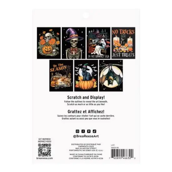 Brea Reese&trade; 6" x 8" Spooky Season Scratch Art Paper Pad {6}