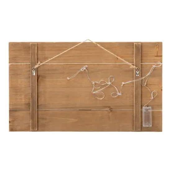 Glitzhome&reg; 24" LED Wooden Santa Wall D&eacute;cor {9}