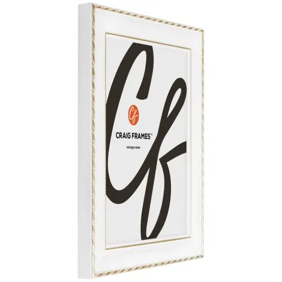 Craig Frames Victoria White & Gold Picture Frame {3}