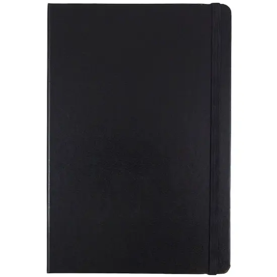 JAM Paper Large Hardcover Notebook with Elastic Band Black {1}