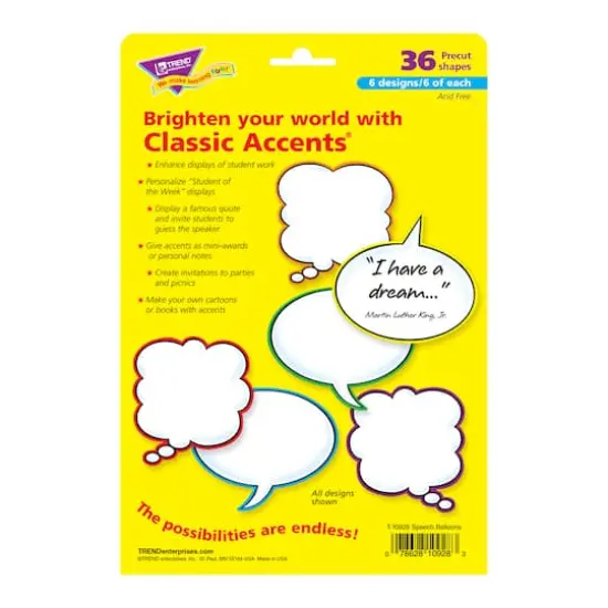 Trend Enterprises&reg; Speech Balloons Classic Accents&reg;, 36 ct {4}