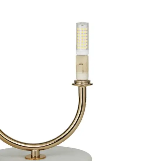 Gold Metal Contemporary Abstract Table Lamp, 10" x 11" x 18" {7}