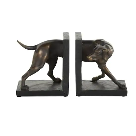 7" Black Greyhound Decorative Bookend Set {9}