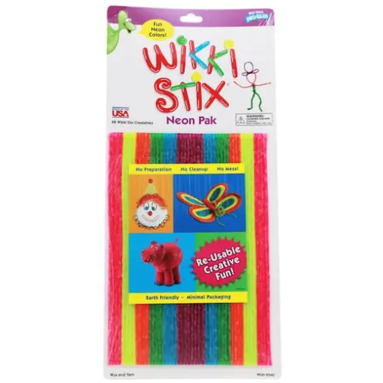 Wikki Stix&reg; Neon Pak 8" Reusable Craft Pack, 3ct. {3}